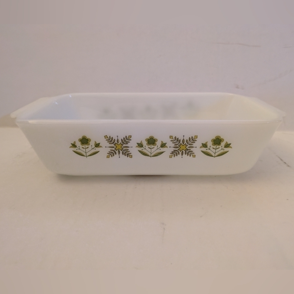 Vintage Fire King Green Meadow 1 QT Kitchenware Anchor Hocking